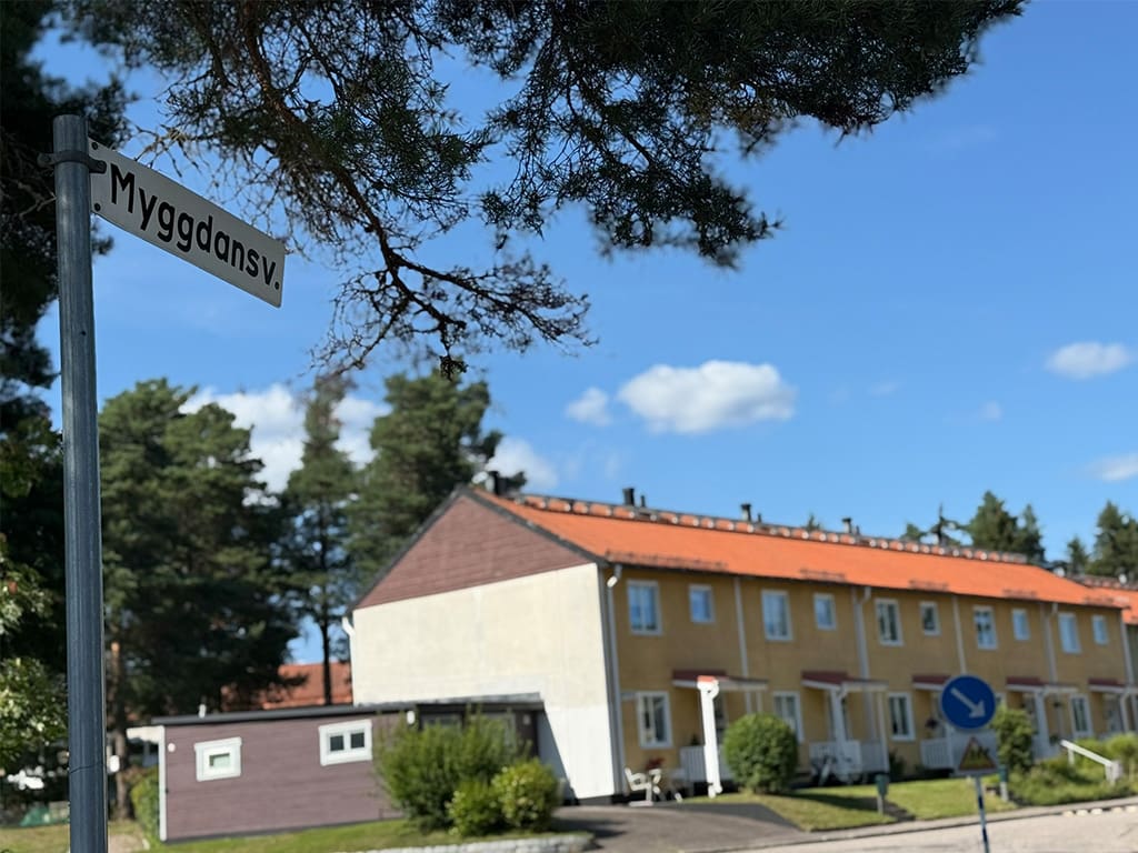 Bostadsområde i Gävle med stabilt bredband via stadsnät